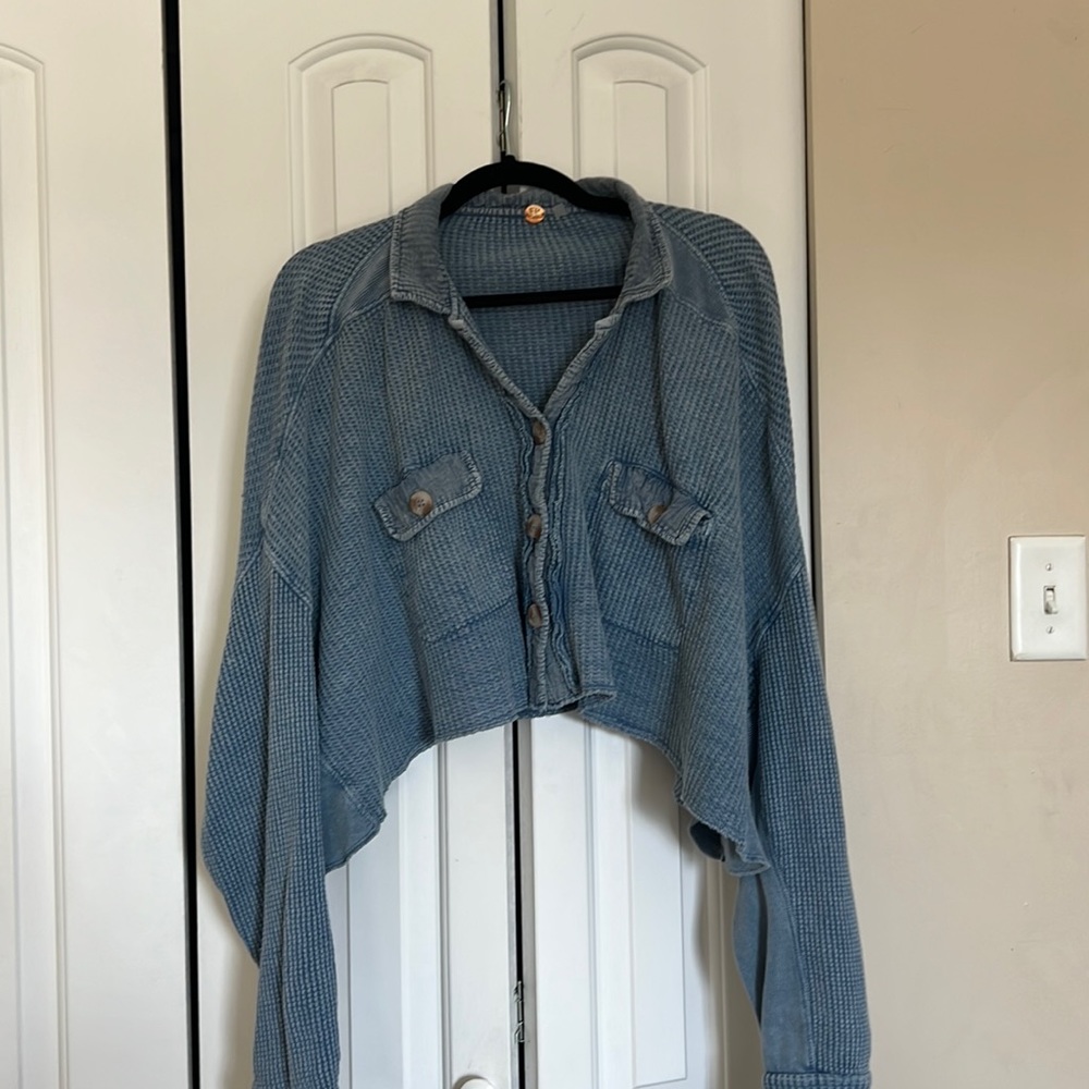 FREE PEOPLE CROPPED SCOUT JACKET